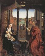 Roger Van Der Weyden Saint Luke Drawing the Virgin and Child France oil painting artist